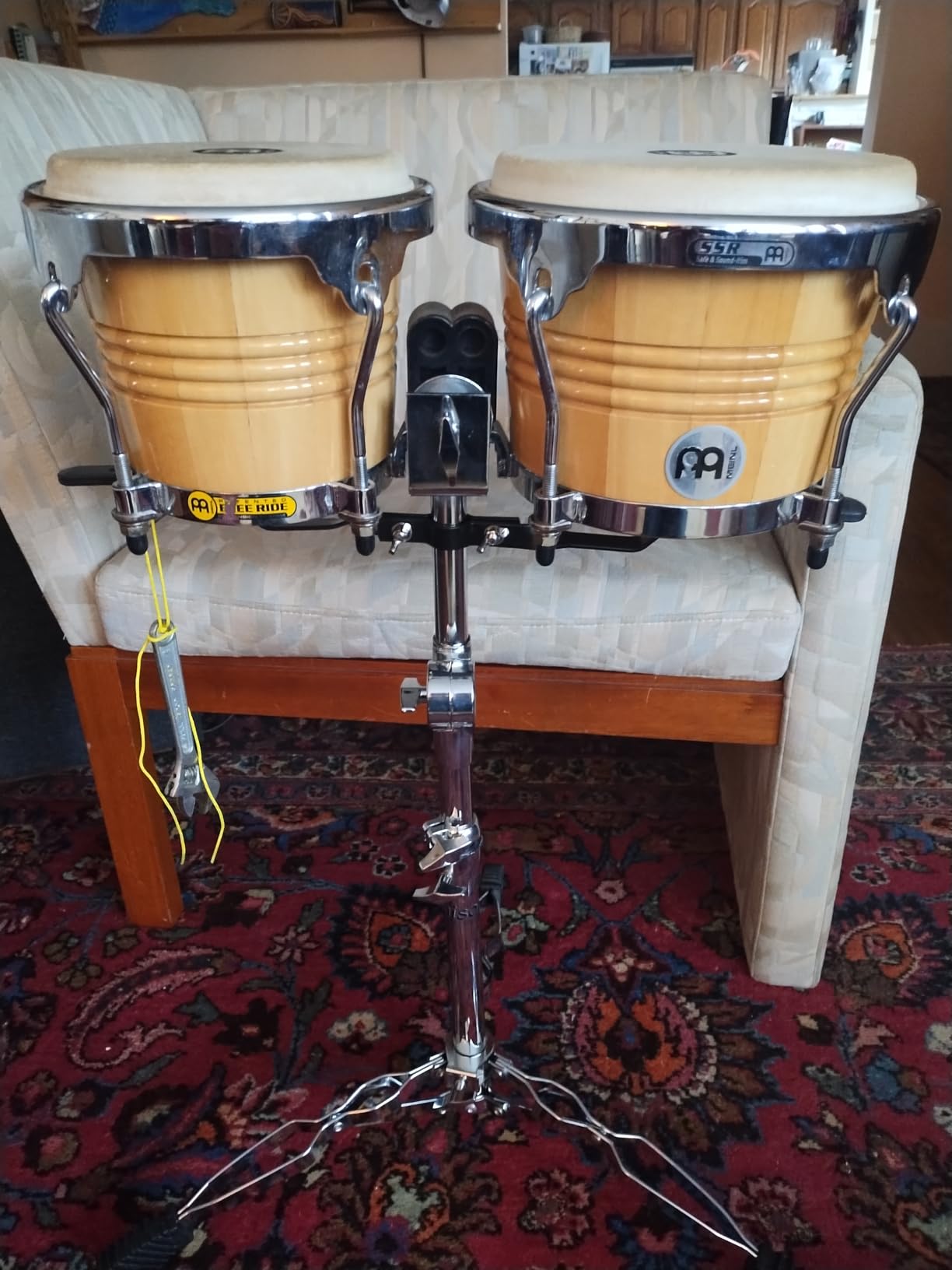 EDM Bongo Stand+GIG Bag, Chrome PRO Double BRACED Pivot Adjustable Latin Percussion customer photo 1
