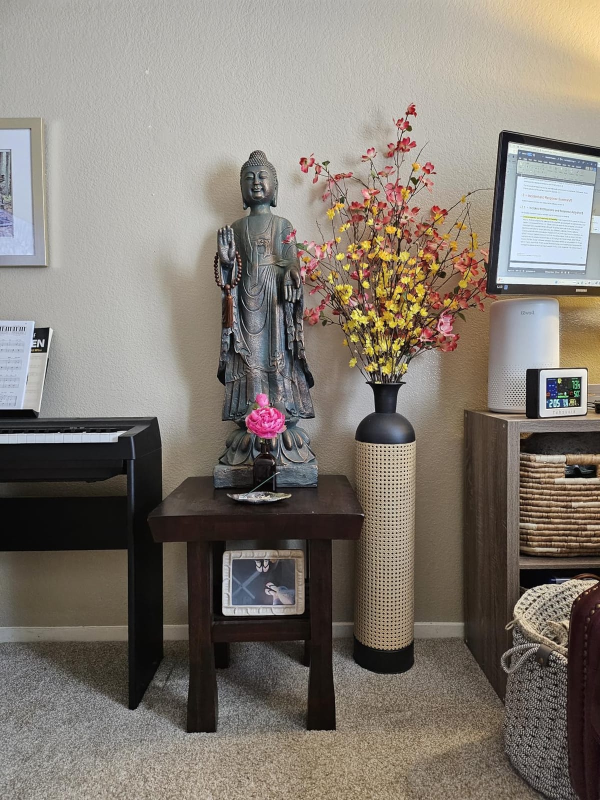 Design Toscano Jolly Hotei Laughing Man Asian Decor Indoor/Outdoor Garden Statue, 26 inches tall, Cast Stone Resin, Two Tone Stone Finish customer photo 2