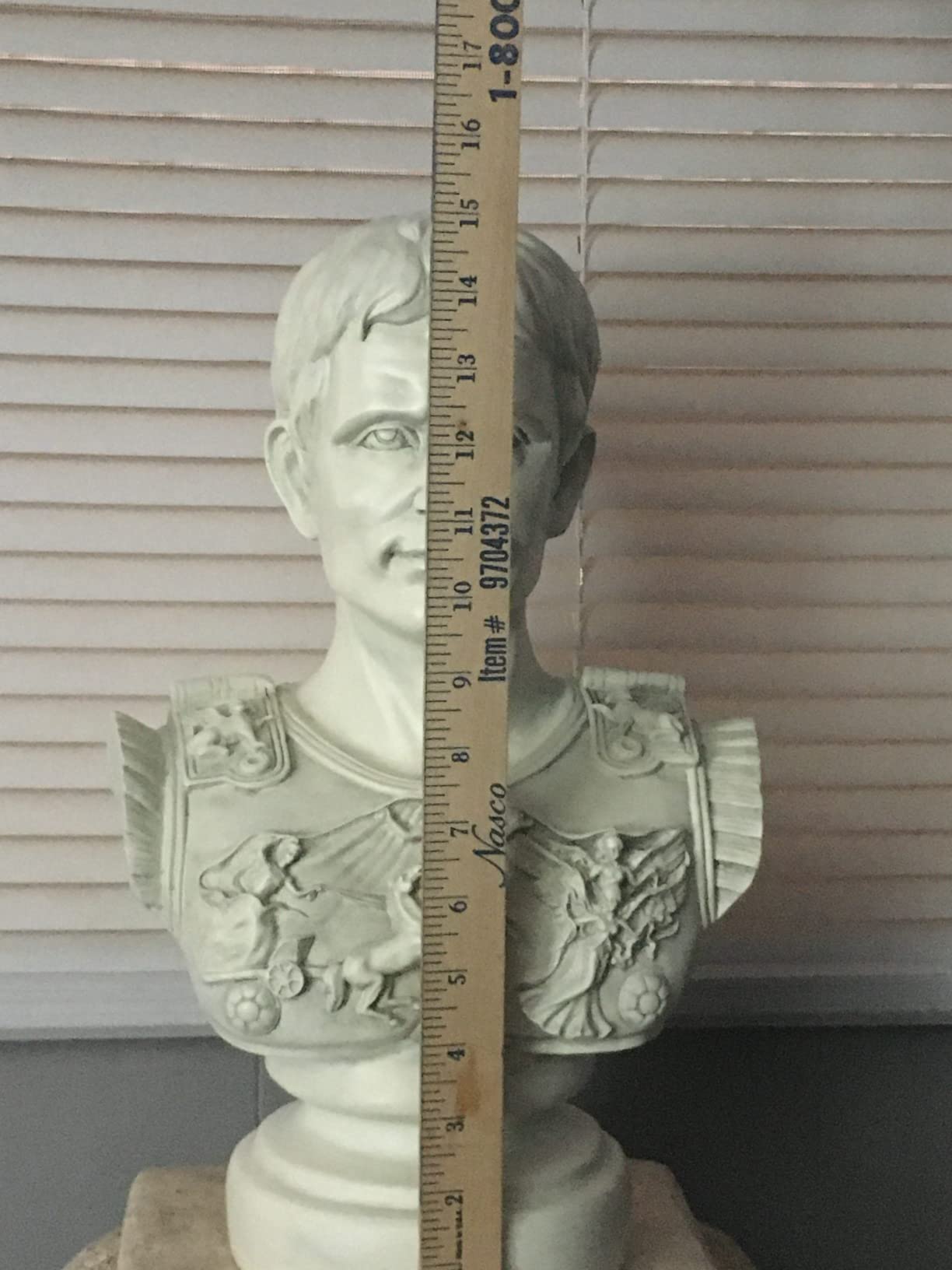 Design Toscano Augustus Caesar Primaporta Bust Statue, Classic Roman Library or Office Decor, 10 Inches Wide, 6 Inches Deep, 18 Inches High, Handcast Polyresin, Antique Stone Finish customer photo 2
