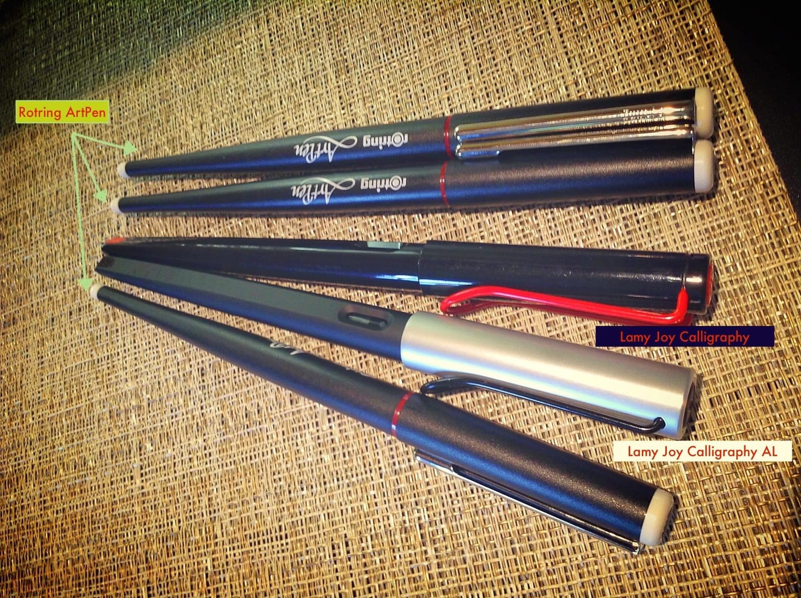 Lamy joy black calligraphy fountain pen set - fountain pen with 3 different nibs (1.1/1.5/1.9 mm) - calligraphy pen with ribbon nib & ergonomic grip - incl. 5 T 10 blue ink cartridges customer photo 2