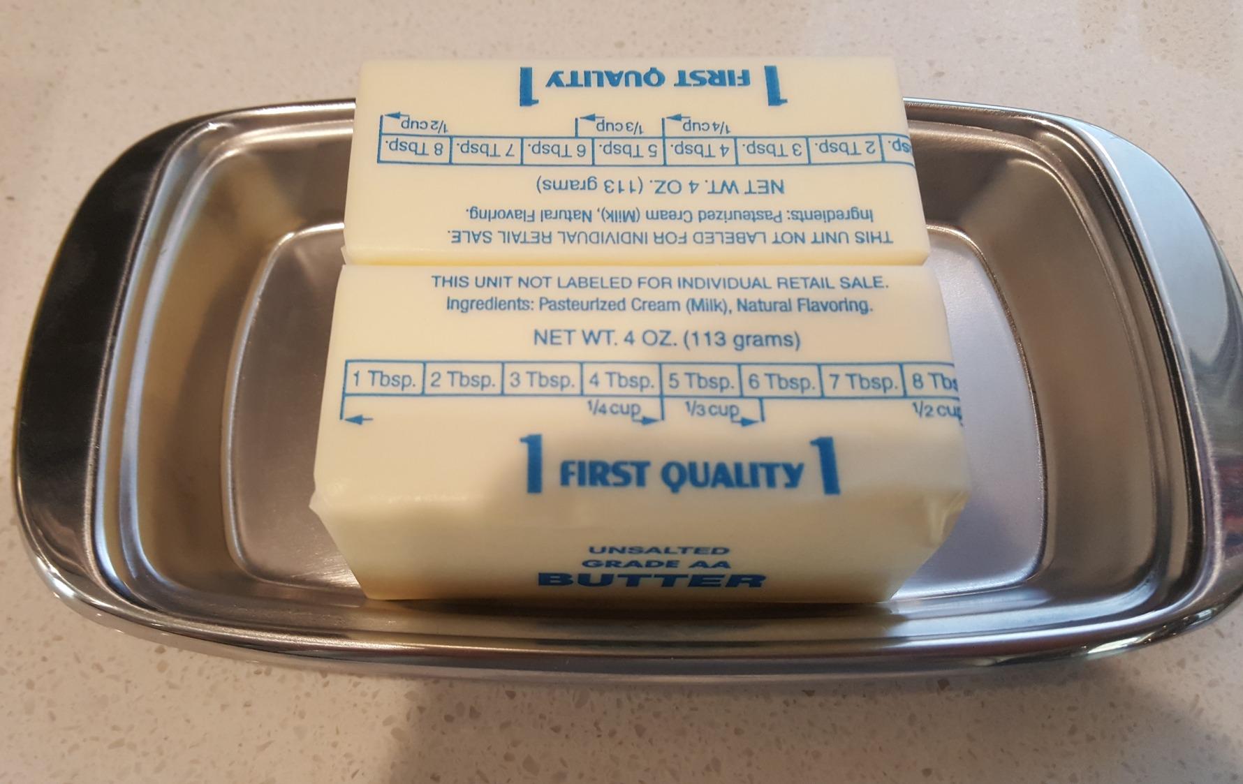 Fox Run Stainless Steel Double Butter Dish With Lid 2 Butter Stick Capacity customer photo 2