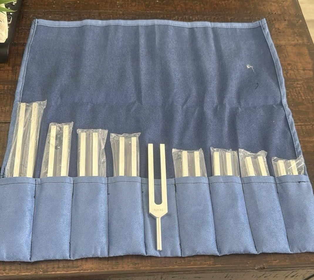 Solfeggio Tuning Forks for Healing Set - Made in the USA - Chakra Tuning Fork Set Includes 528 hz Tuning Fork - Sound Healing Instruments & Sound Therapy Instruments customer photo 2