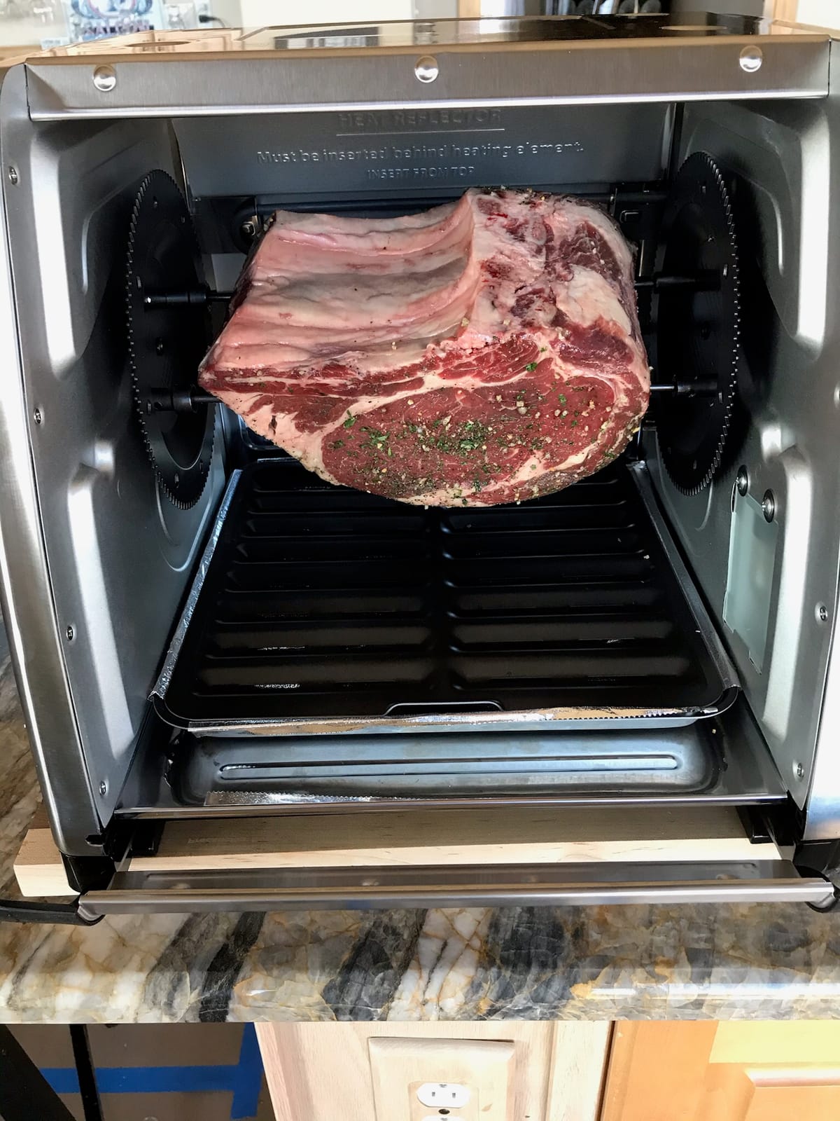 Ronco Showtime Large Capacity Rotisserie & BBQ Oven Modern Edition, Simple Switch Controls, Silicone Door Tie, Perfect Preset Rotation Speed, Self-Basting, Auto Shutoff, Stainless Steel customer photo 1