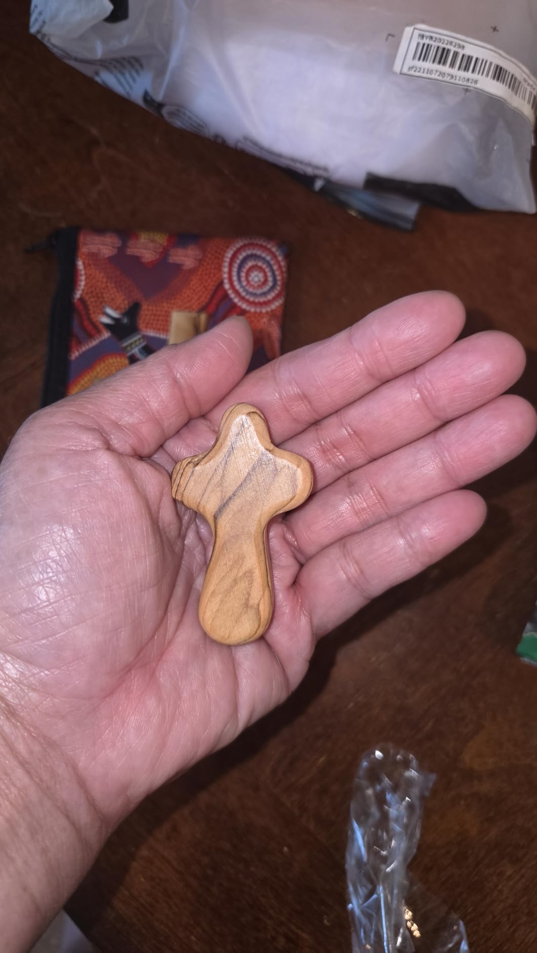 Zuluf Wooden Olivewood Plain Cross For Wall decor | Large Wall Cross Christian Religious Gift | Wall Art Home Room Décor | Jerusalem Decorative Wall Cross with Holy Land Certificate | 25cm / 9.8