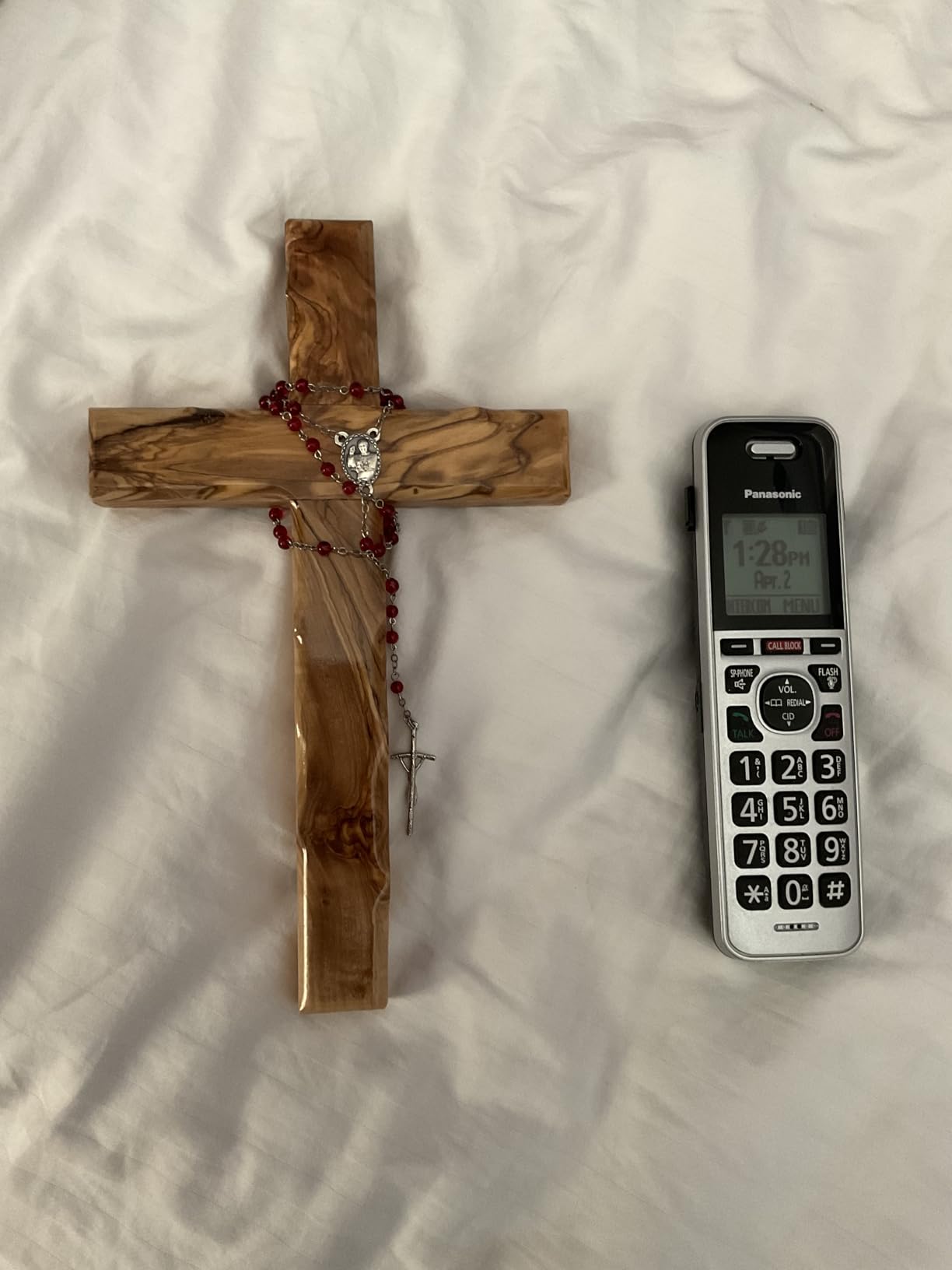 Zuluf Wooden Olivewood Plain Cross For Wall decor | Large Wall Cross Christian Religious Gift | Wall Art Home Room Décor | Jerusalem Decorative Wall Cross with Holy Land Certificate | 25cm / 9.8