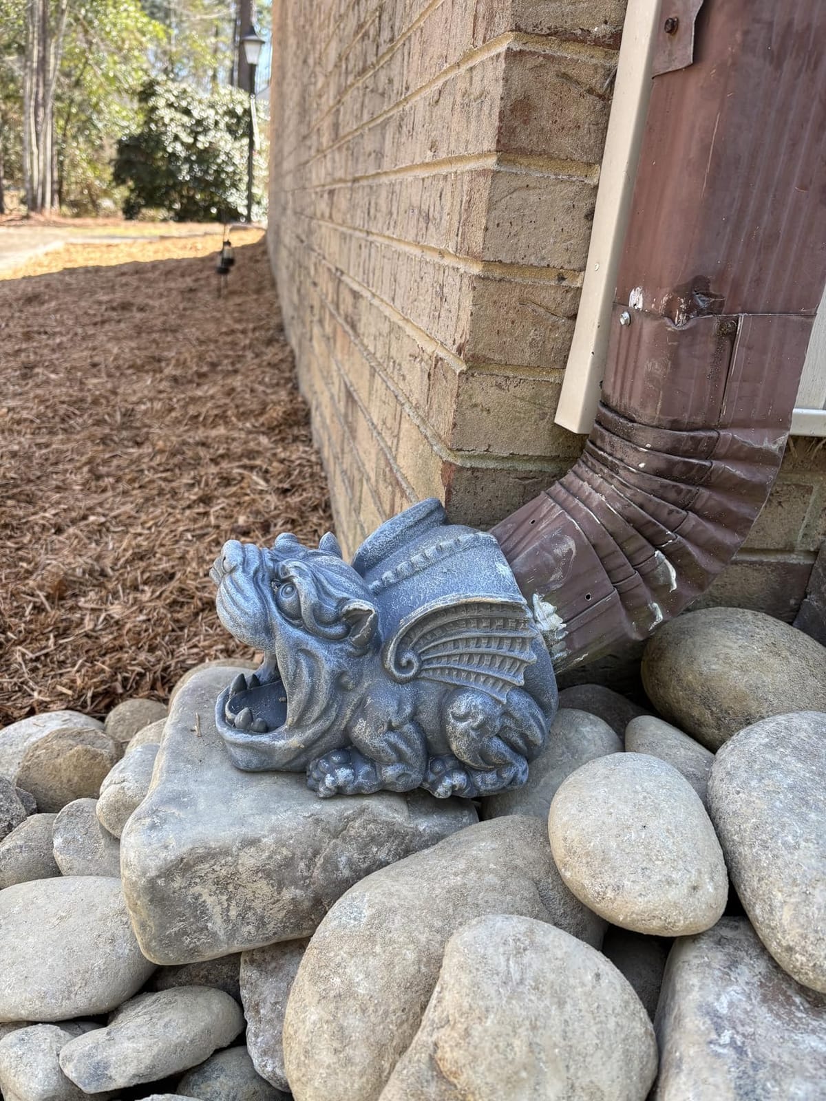 Design Toscano Roland the Gothic Gargoyle Gutter Guardian Rain Downspout customer photo 2