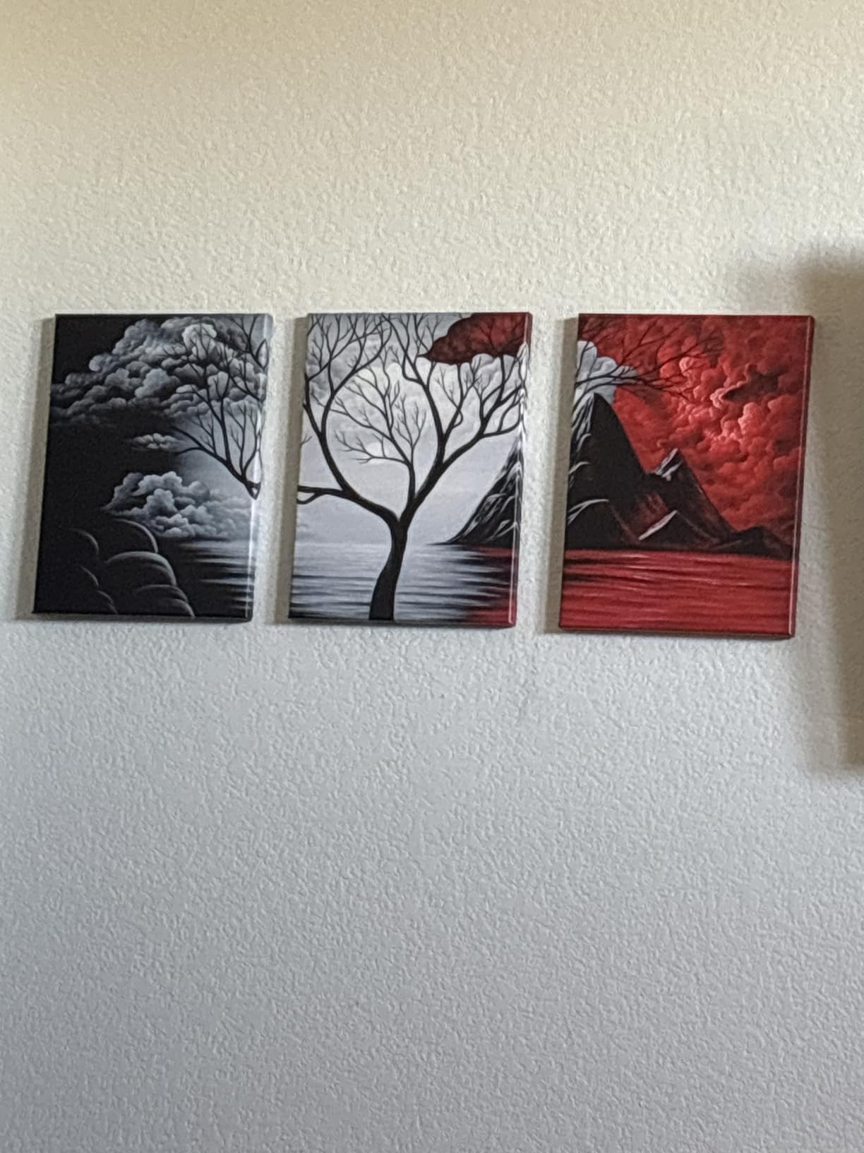 Wieco Art 3 Panels Abstract Canvas Wall Art for Home Decorations Wall Decor customer photo 1