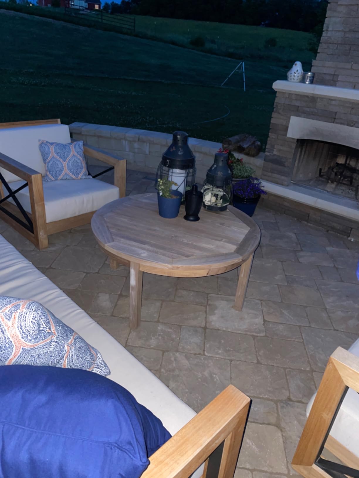 Modway Marina Premium Grade A Teak Wood Outdoor Patio Round Coffee Table in Natural customer photo 1