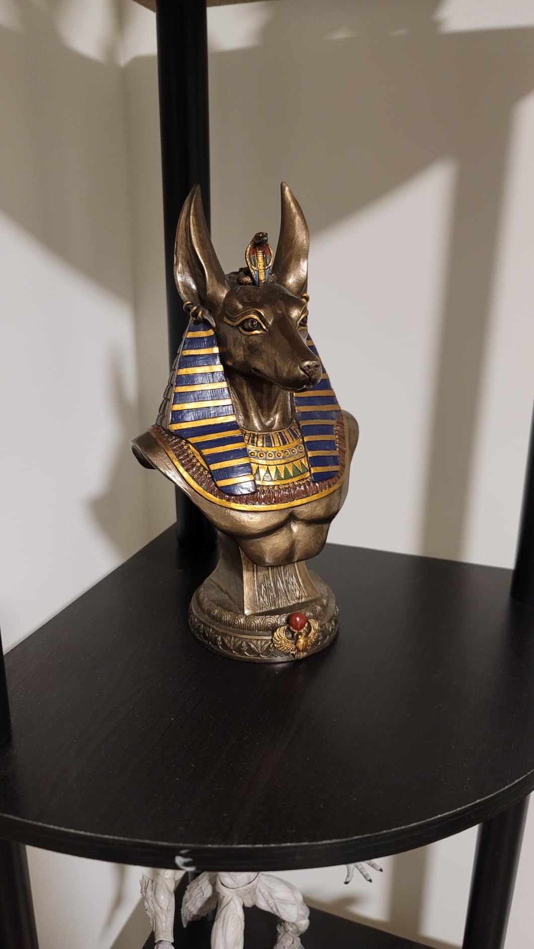 Veronese Ancient Egyptian Jackal God Anubis Bronze Finished Bust Statue customer photo 1