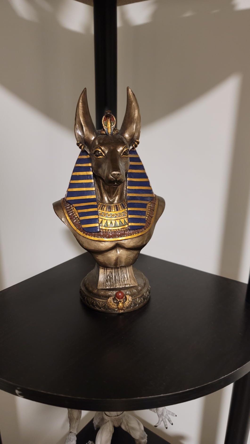 Veronese Ancient Egyptian Jackal God Anubis Bronze Finished Bust Statue customer photo 2