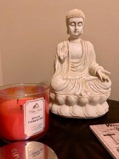 Bellaa Buddha Statue, Blessing, Sitting, Meditating, Lotus Mudra, Yoga customer photo 2