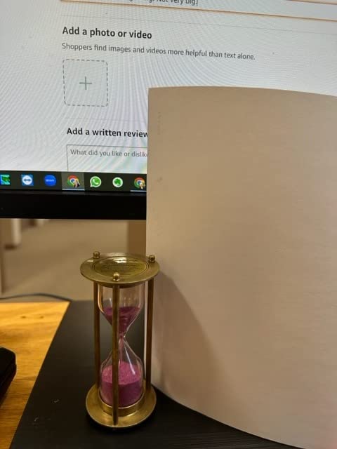Brass Hourglass with Inspirational Quote by Thoreau | Timeless Sand Timer with Premium Leather Case | Elegant Vintage Home Decor & Gift | Antique Look | Nautical Graduation Collectible customer photo 2