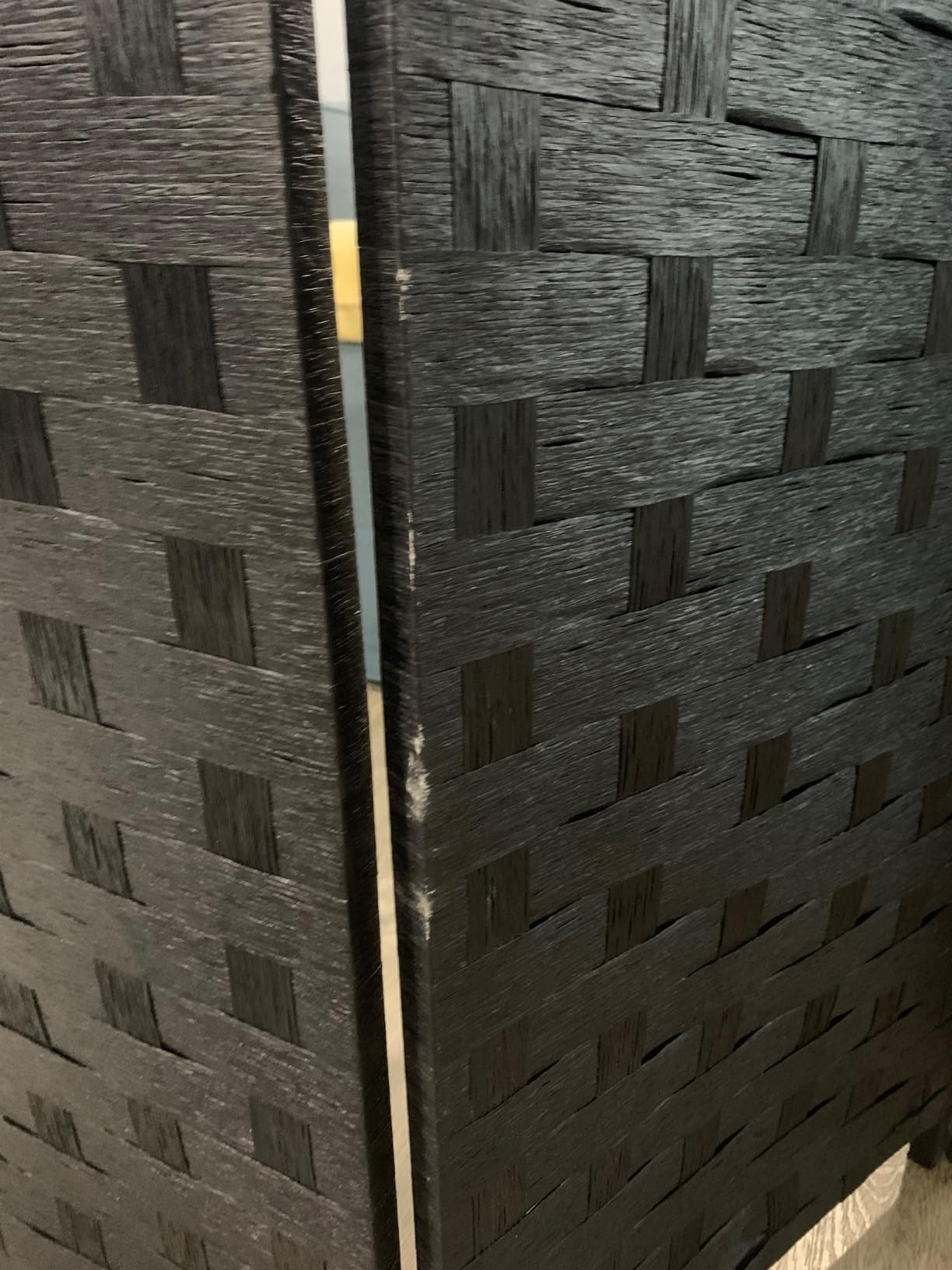 FDW 4-Panel Folding Room Divider | 6ft, Black | Light & Portable customer photo 2
