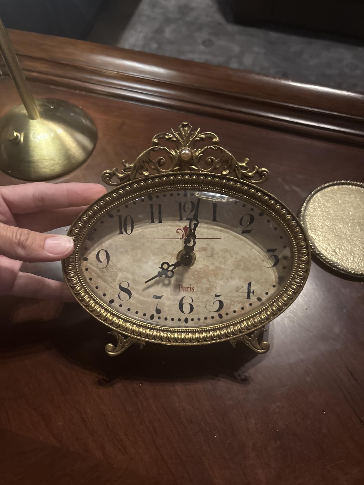 NIKKY HOME Vintage Table Clock, French Rococo Gold Room Decor customer photo 2