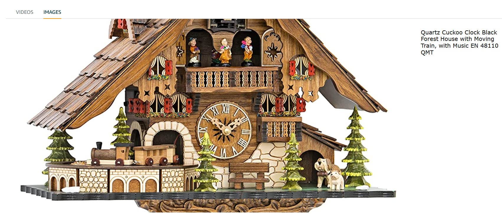 Engstler Quartz Cuckoo Clock Black Forest House with Moving Train, with Music EN 48110 QMT customer photo 2
