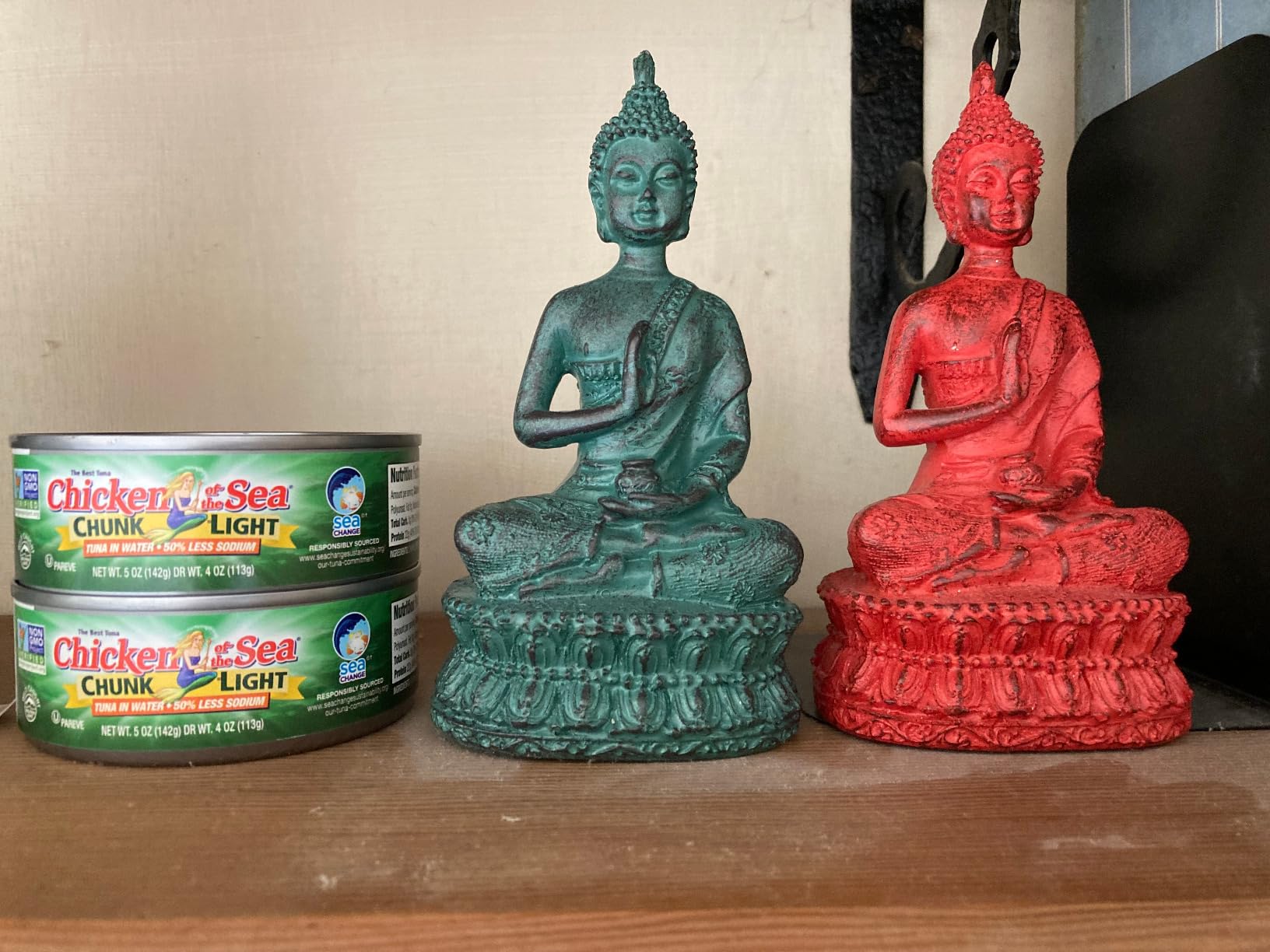 ornerx Meditation Thai Sitting Buddha Statue, Verdigris, 6.7