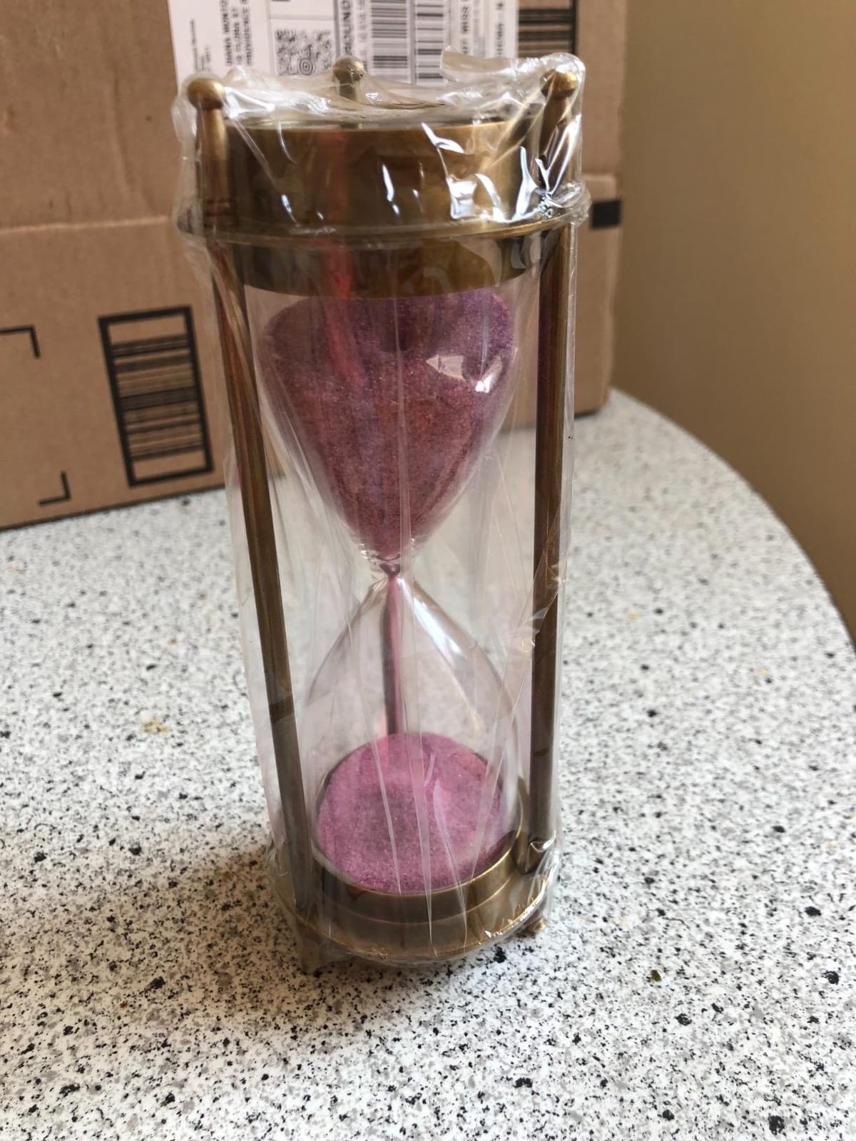 7 Nautical Brass Sand Timer Hourglass with Maritime Brass Compass Table Decorative by Hanzlacollection customer photo 1