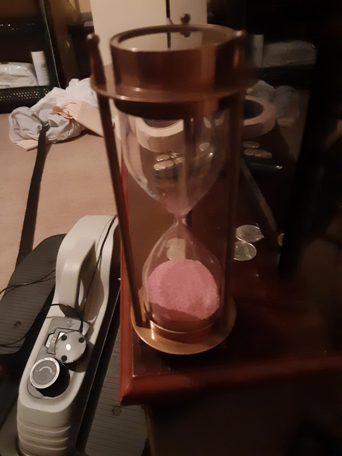 7 Nautical Brass Sand Timer Hourglass with Maritime Brass Compass Table Decorative by Hanzlacollection customer photo 2