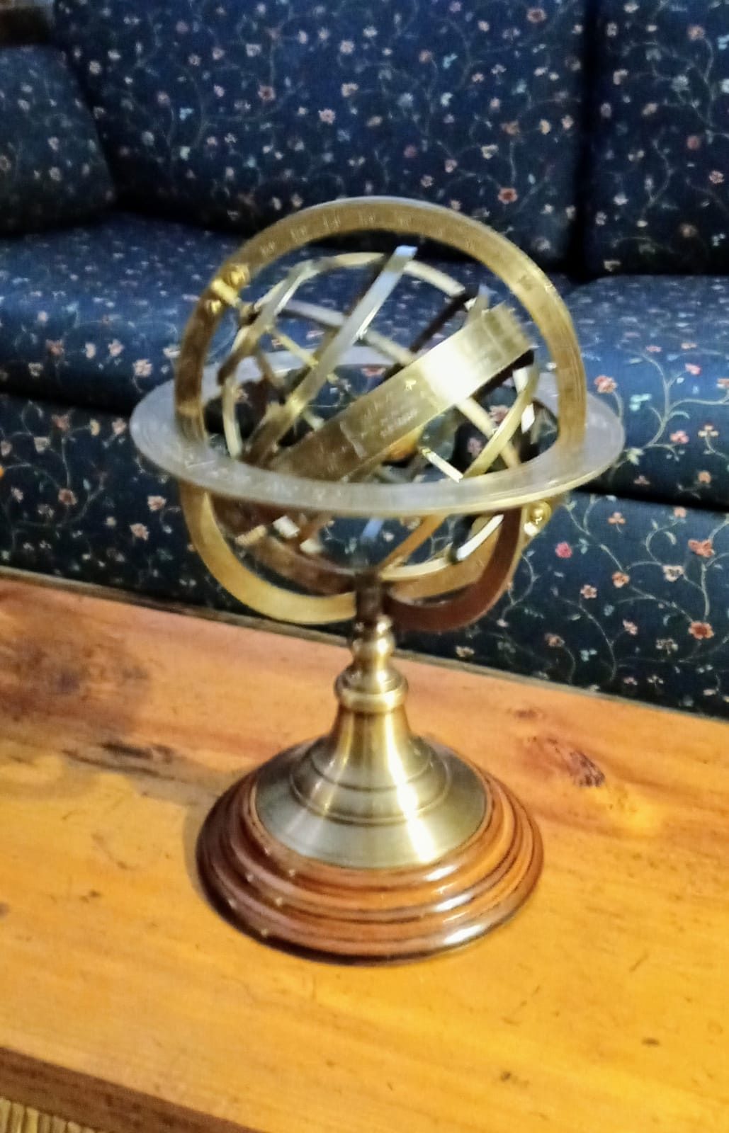 Antique Vintage Zodiac Armillary Brass Sphere Globe Wooden Display | Pirate's Antique Ship Decor | Nagina International (Medium, Antique Brass) customer photo 1