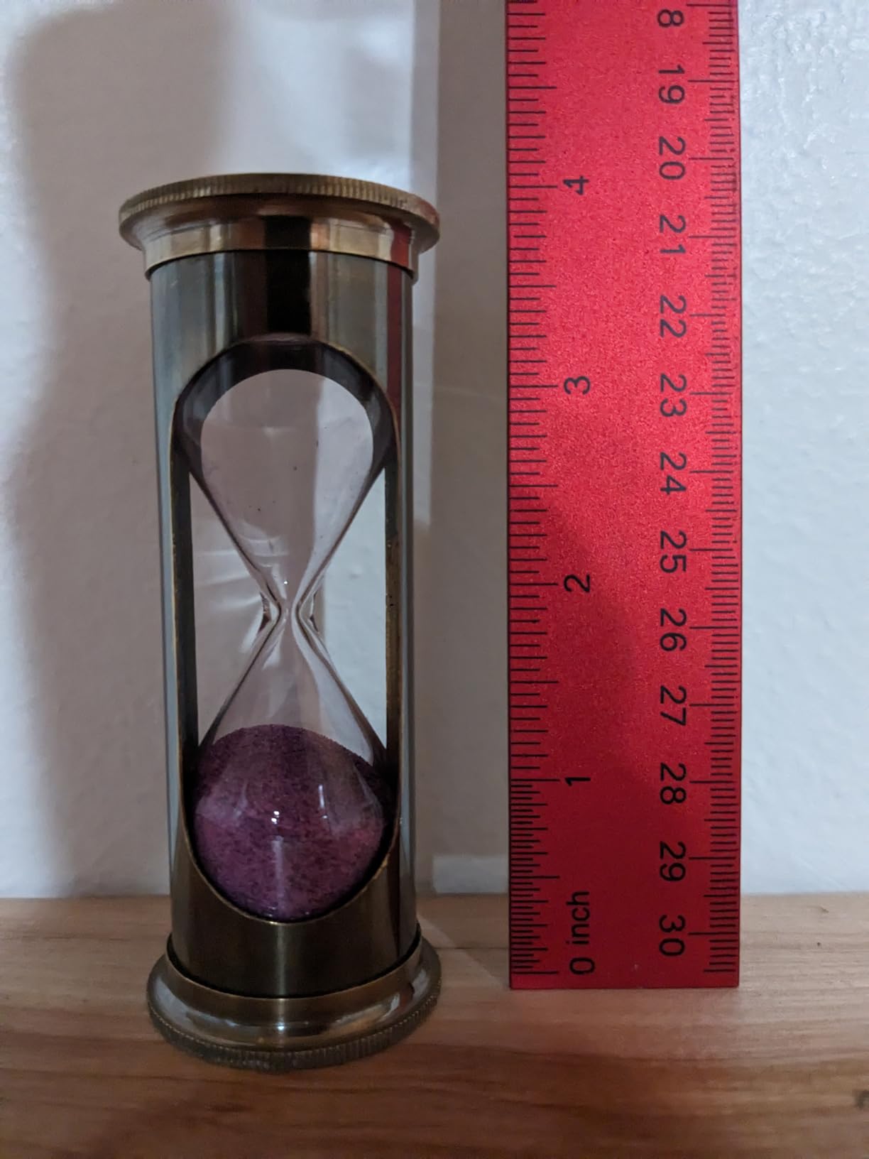 Meridian Nauticals- Vintage Solid Brass Sand Timer Brown Antique Finish Fully Hand Made Item Fully Functional Hour Glass Maritime Item. customer photo 2