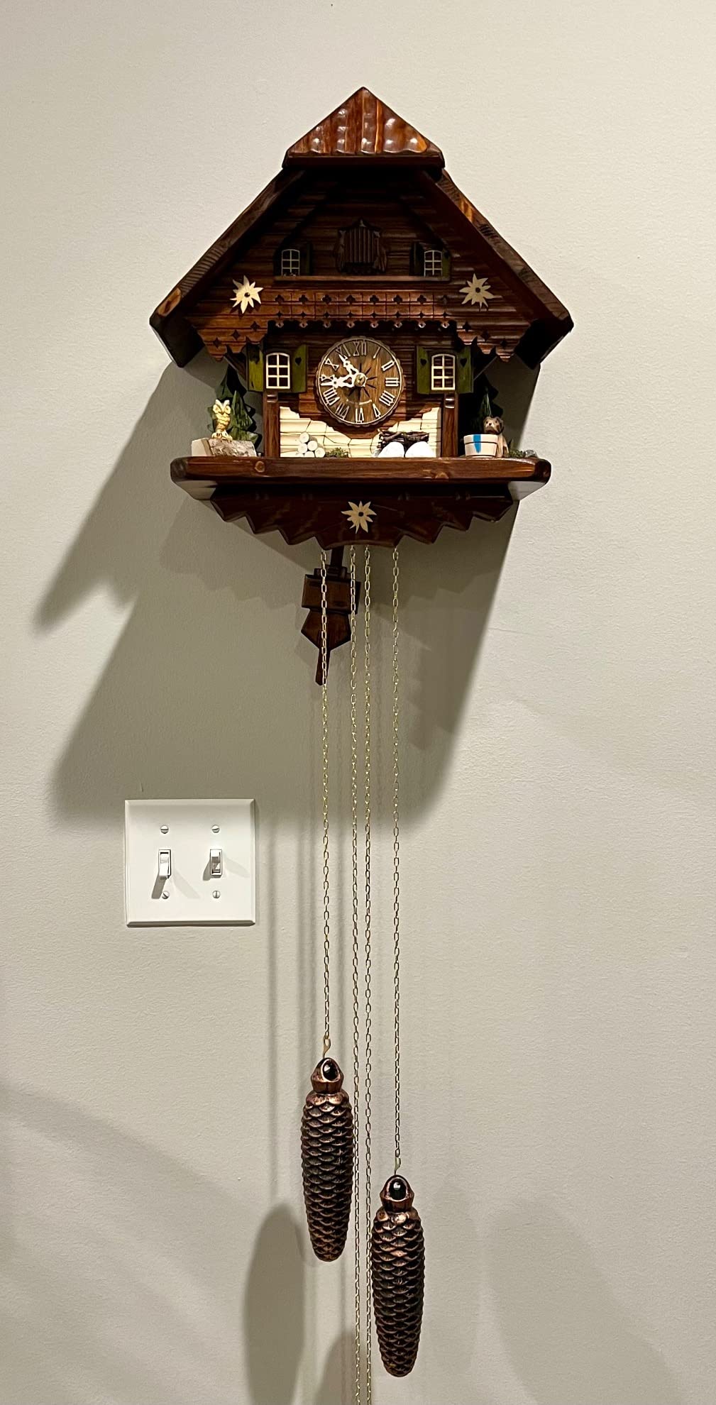 Cuckoo-Palace German Cuckoo Clock - Summer Meadow Chalet with 8-Day-Movement - 13 1/3 inches Height customer photo 2