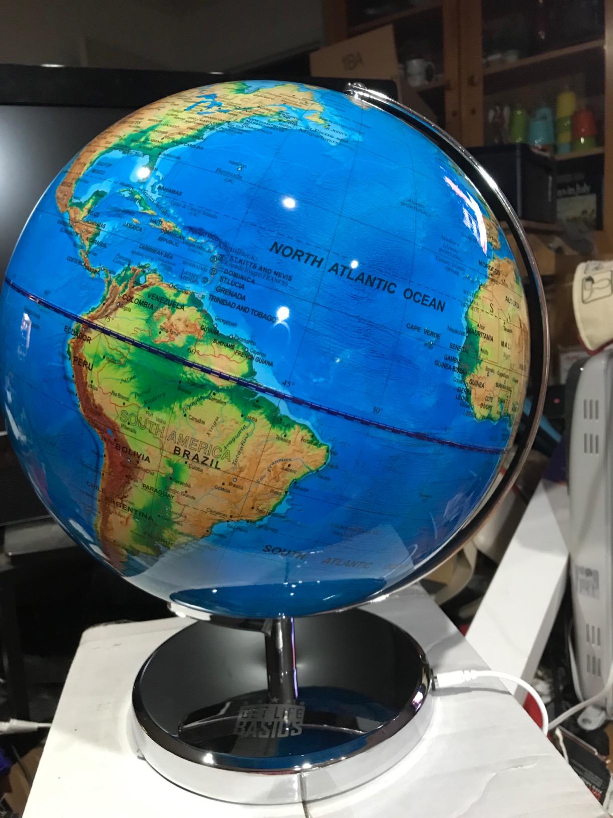 Get Life Basics 13” Illuminated Constellation World Globe for Kids & Adults customer photo 2
