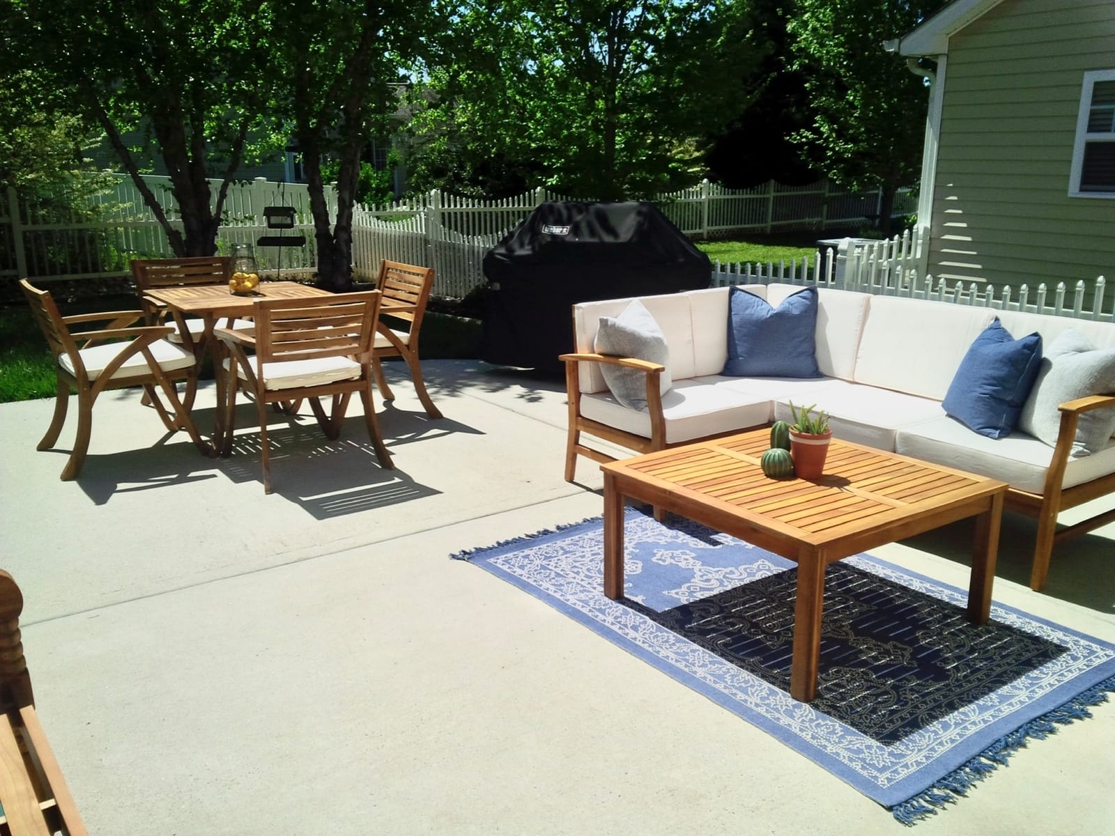 Christopher Knight Home Hermosa Acacia Wood Dining Set, 5-Pcs Set, Teak Finish customer photo 1