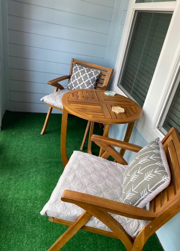 Christopher Knight Home Coronado Acacia Wood Bistro Set, 3-Pcs Set, Teak Finish customer photo 2