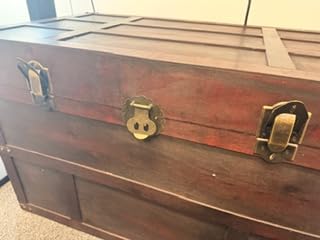 Vintiquewise QI003041LNEW Antique Style Wooden Steamer Trunk customer photo 1