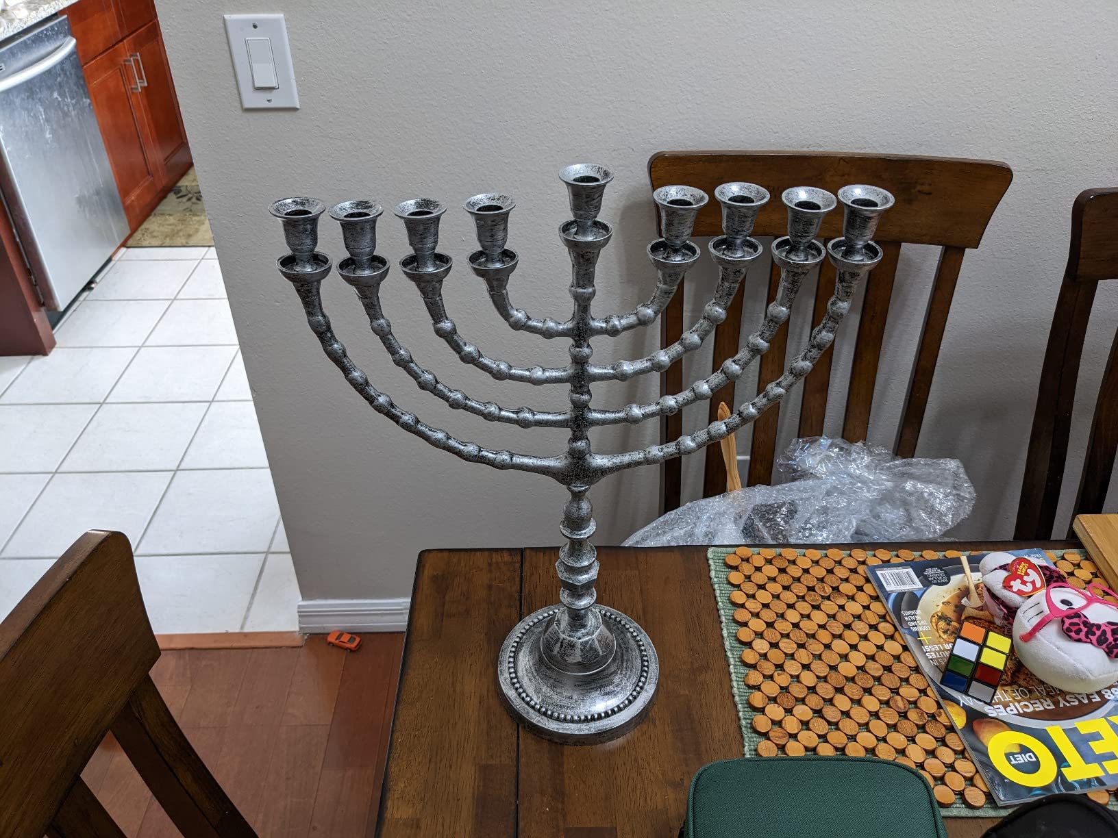 Zion Judaica Extra Large Chanukah Candle Menorah 21