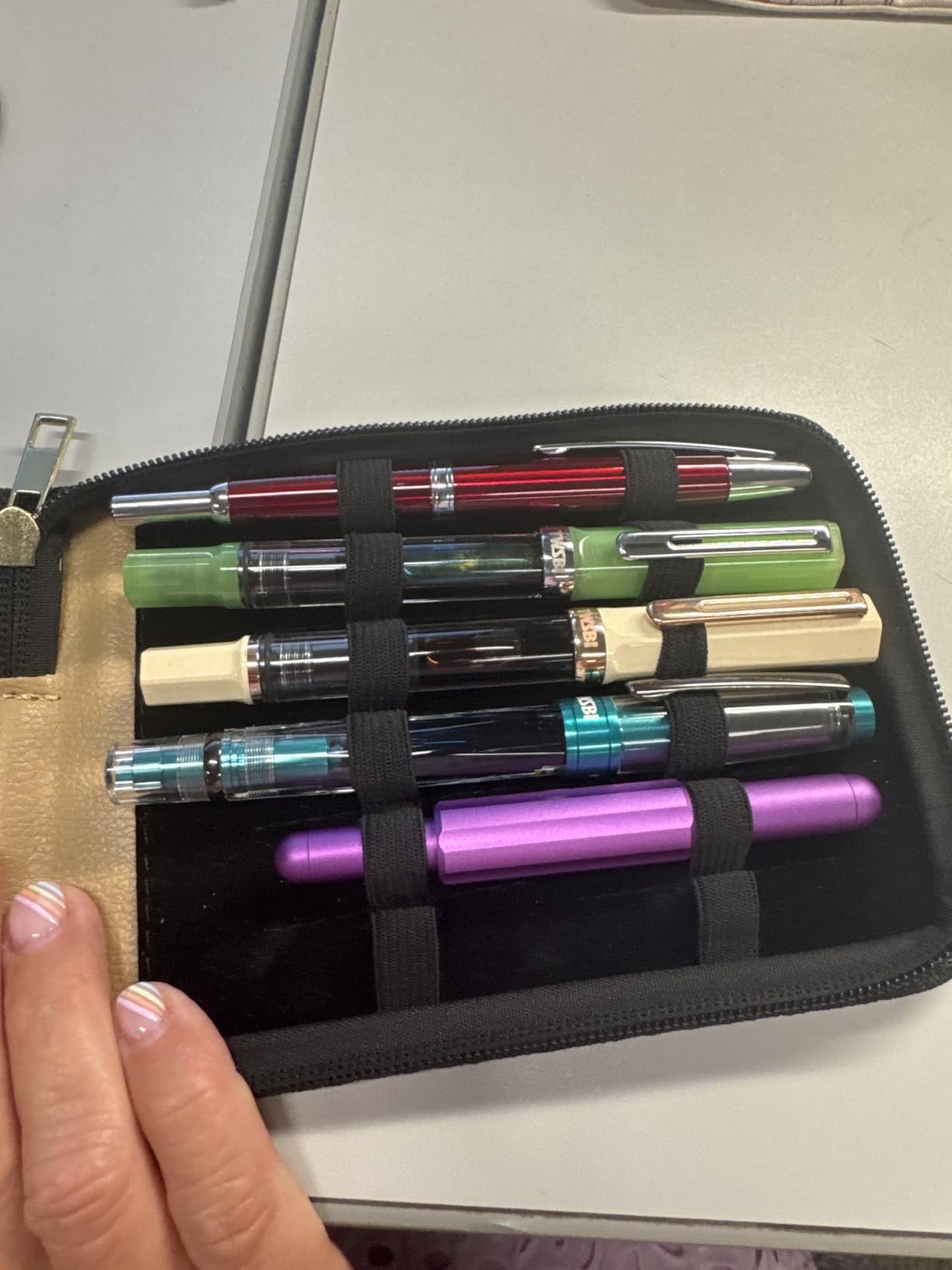 48 PU Leather Fountain Pen Case Large Capacity Black Roller Ball Pen Holder Bag Pouch customer photo 2