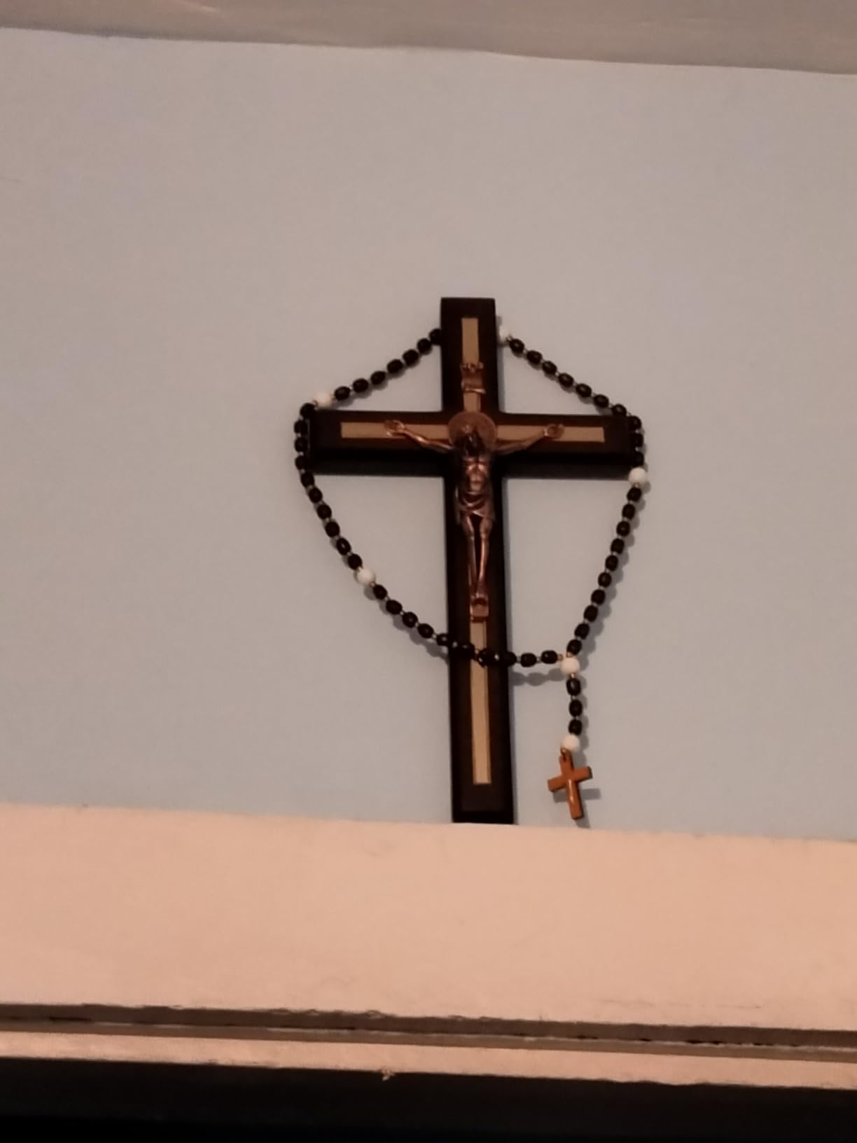 Asterom Crucifix Wall Cross, Catholic Crucifix, Wooden Cross for Wall customer photo 2