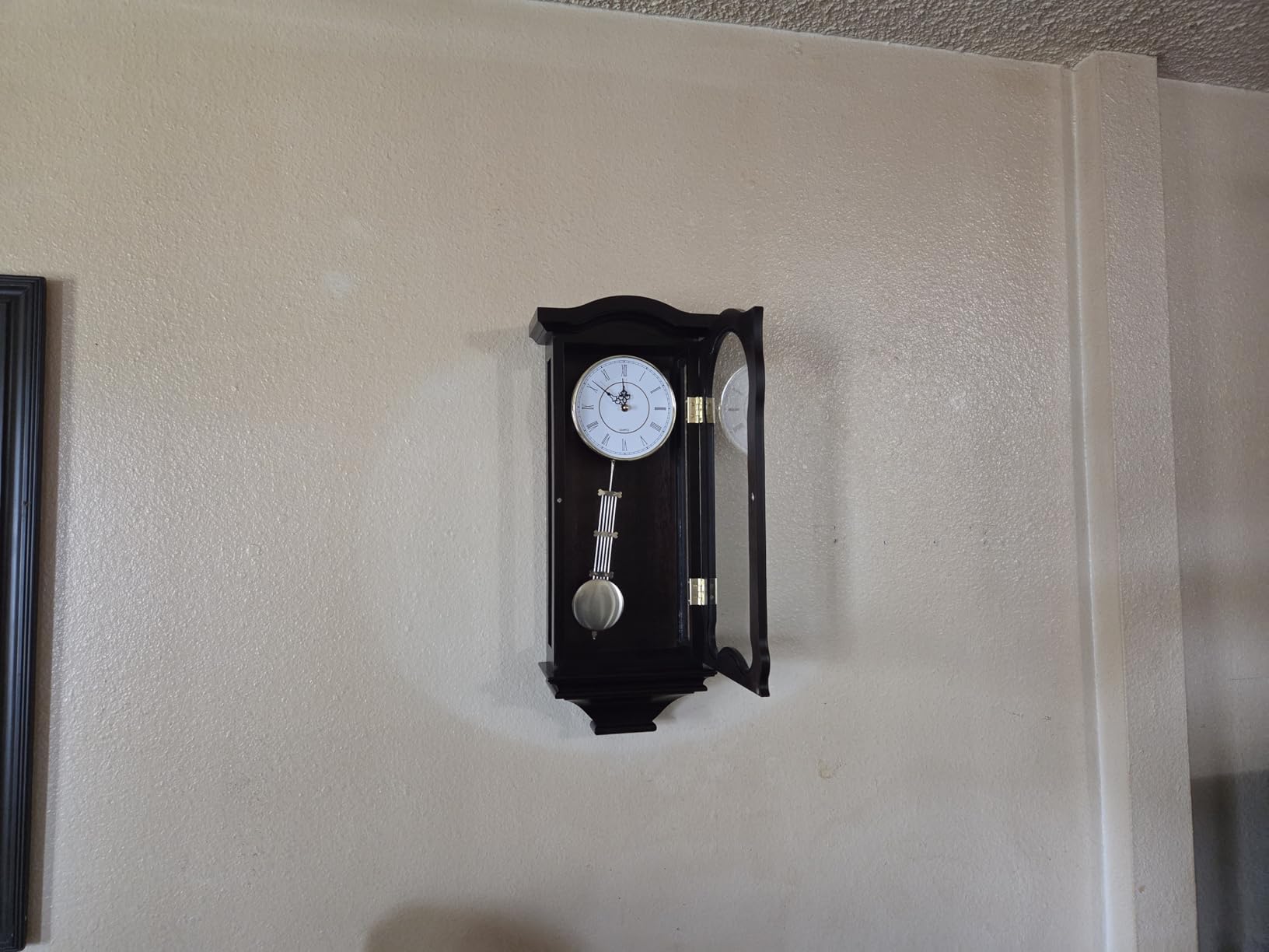 Pendulum Wall Clock, Hanging Wooden Grandfather Wall Clock, Quiet customer photo 1