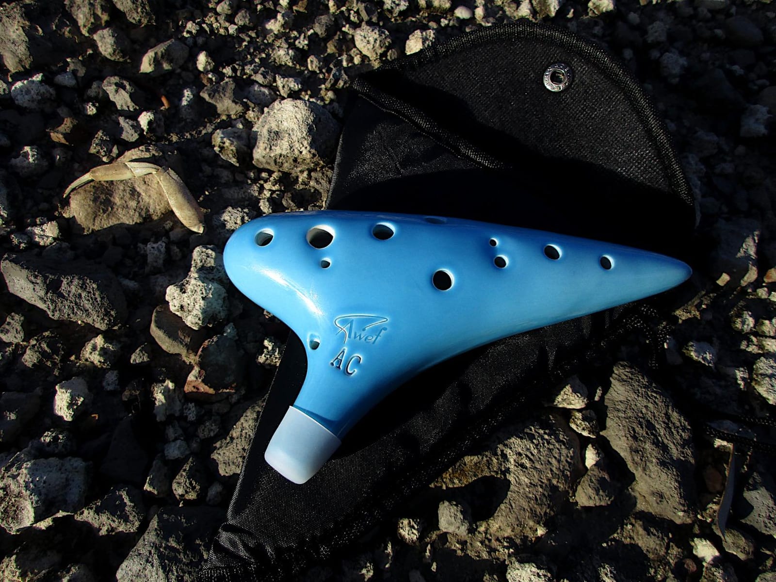”Joy of Wood Thrush” 12 Hole Alto C Ceramic Ocarina in Exquisite Craft (Smoked Coffee) customer photo 2