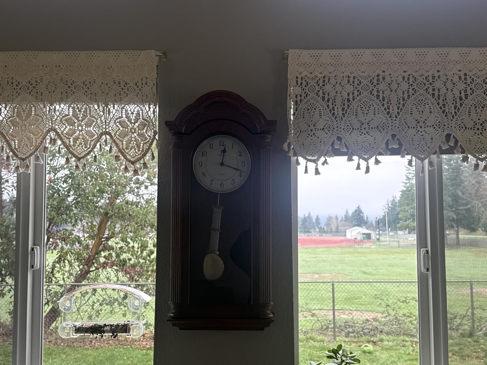 Pendulum Wall Clock, Large Hanging Wooden Grandfather Wall Clock, Quiet customer photo 1