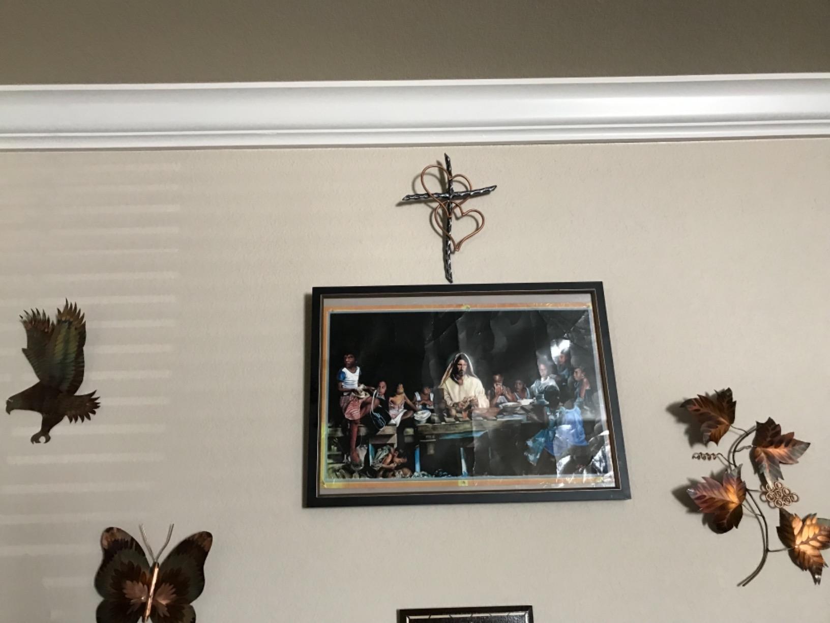 Old River Outdoors Entwined Hearts Decorative Metal Wall Cross - Joined Two Hearts, One Love Promises Kept customer photo 1