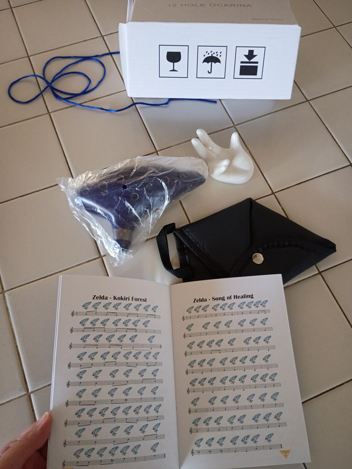 Zelda Ocarina 12 Hole Alto C with Song Book,Gift for Zelda Fans Blue customer photo 2