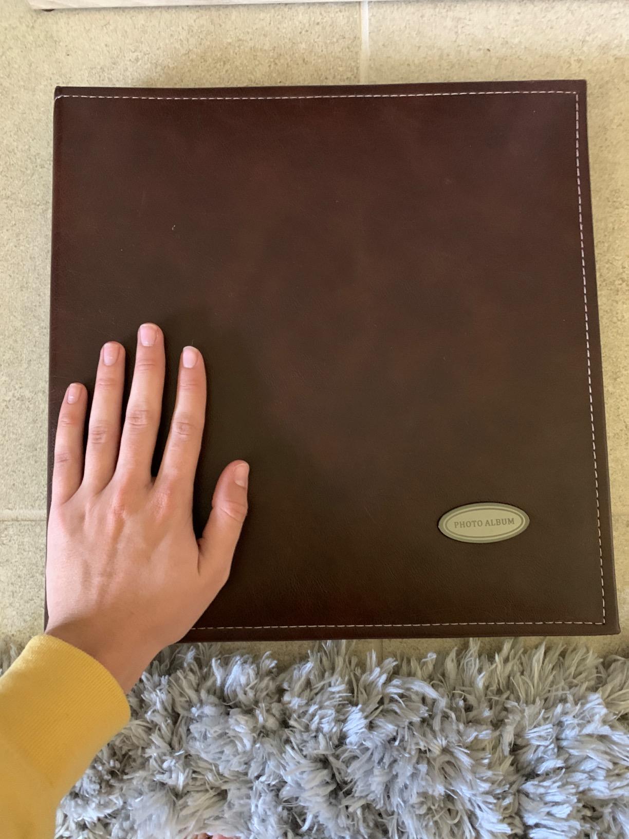 Zoview Self-Adhesive Photo Album, Dust-free, glue free and waterproof Scrapbook Album, Family album, Leather Cover, Hand Made DIY Albums Holds 3x5, 4x6, 5x7, 6x8,8x10 photos customer photo 1