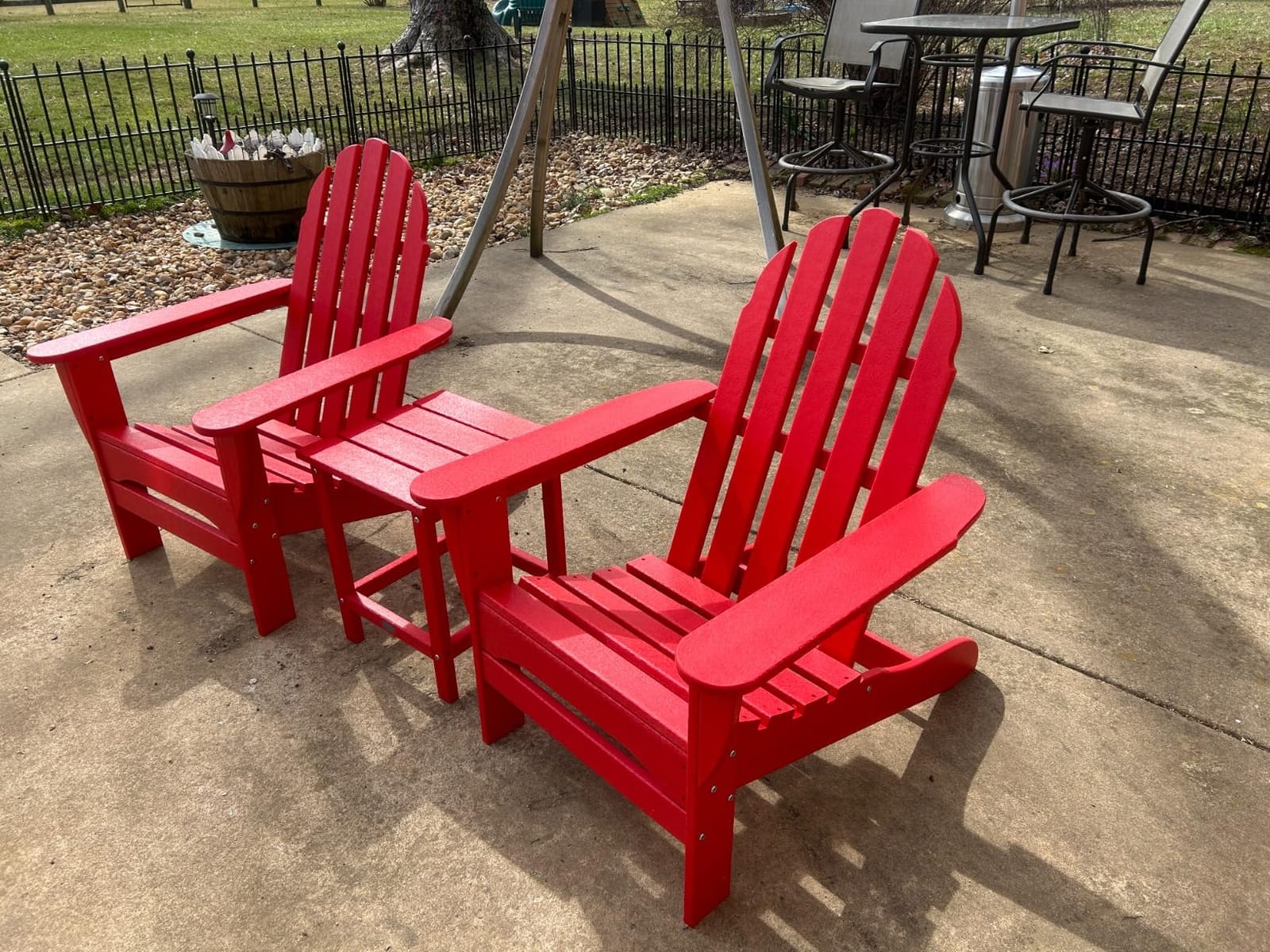 POLYWOOD AD4030TE Classic Outdoor Adirondack Chair, Teak customer photo 1