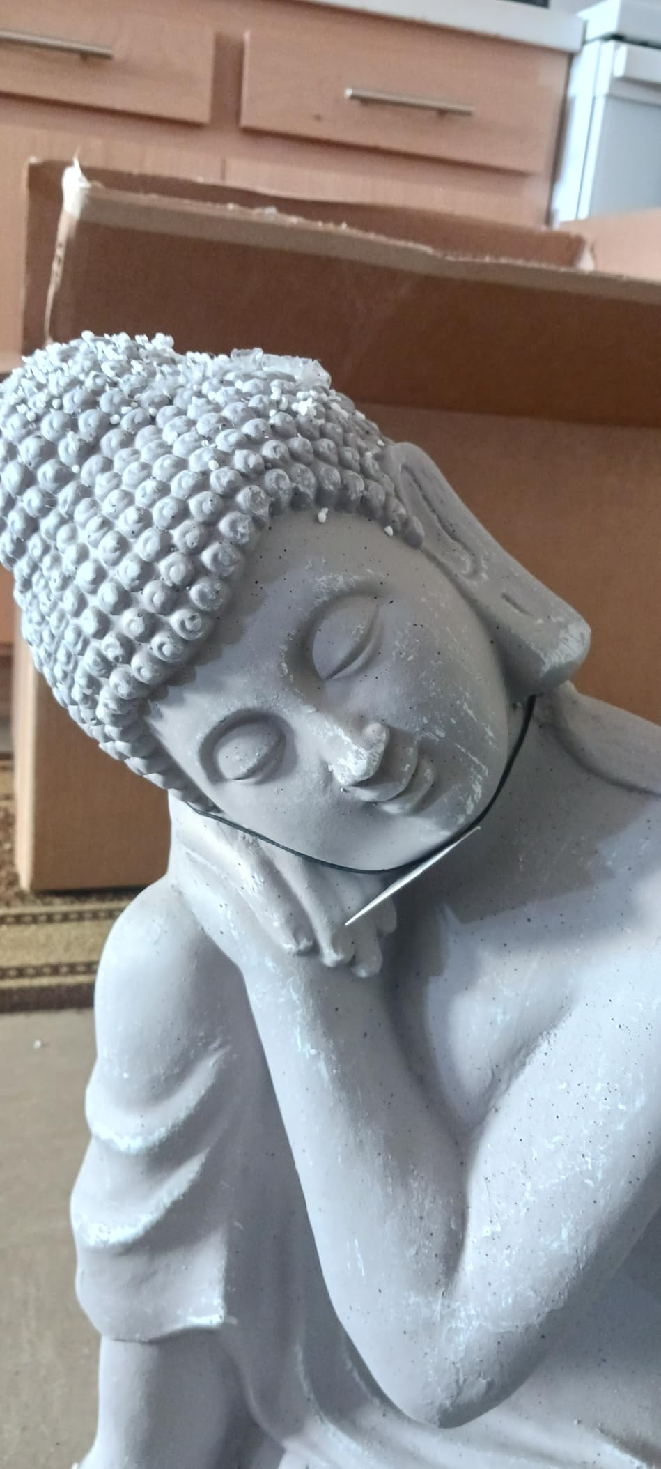 Deco 79 Magnesium Oxide Buddha Decorative Garden Sculpture Indoor Outdoor Garden Statue, Outdoor Sculpture 19