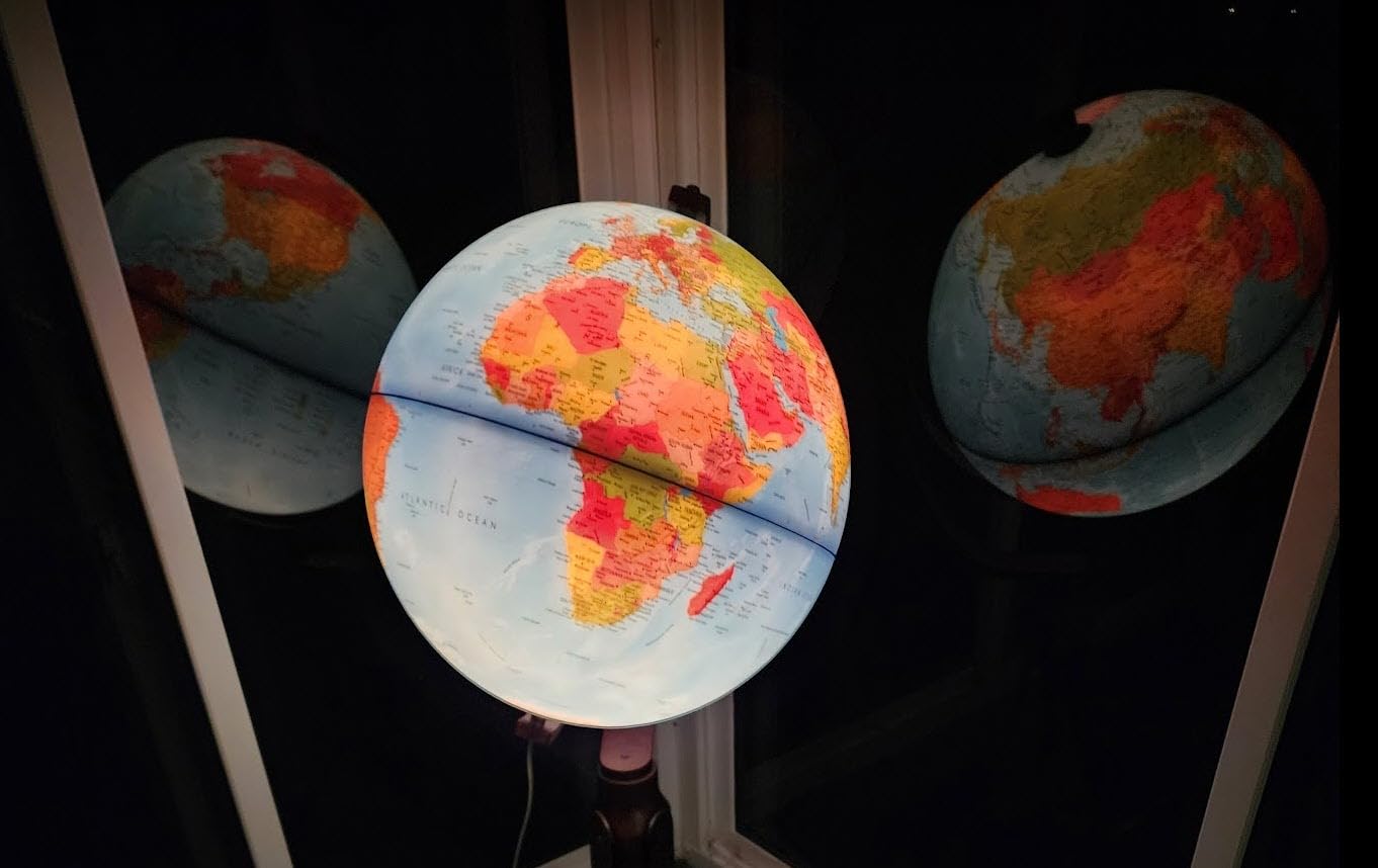 Waypoint Geographic Emily Globe, 20” Illuminated Decorative Globe, Floor-Standing World Globe For Library or Office Decor, Antique customer photo 1