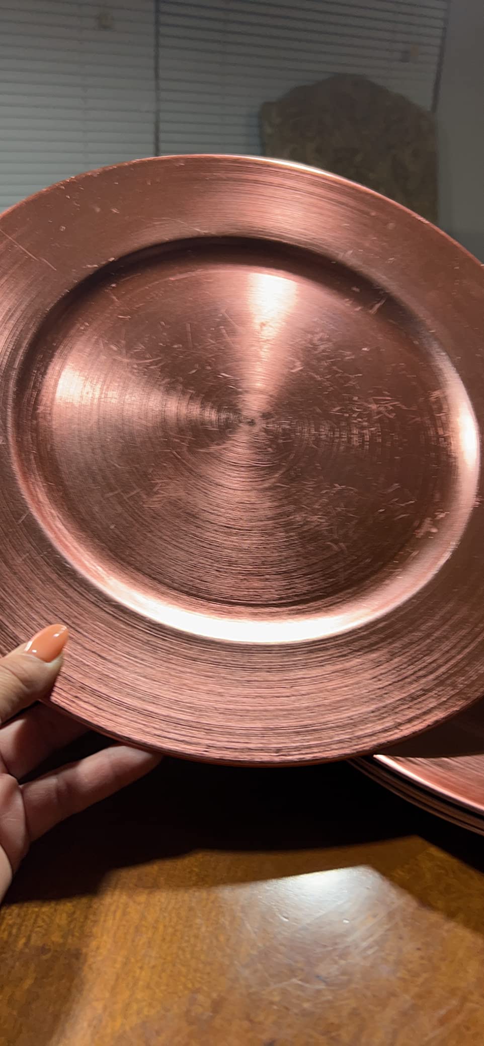 Ms Lovely Metallic Foil Charger Plates - Set of 6 - Made of Thick Plastic - Silver customer photo 1