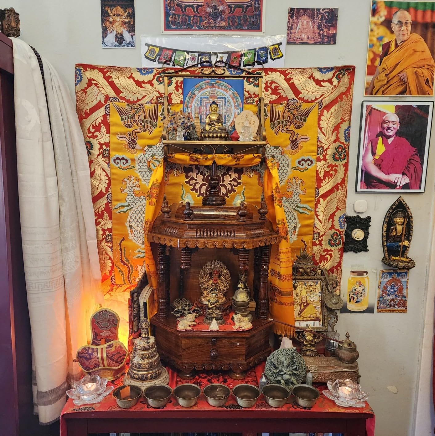Nagina International Premium Hand Made Wooden Temple | Wood Indian Mandir | Sheesham Wooden Madir (Small Rosewood) customer photo 1