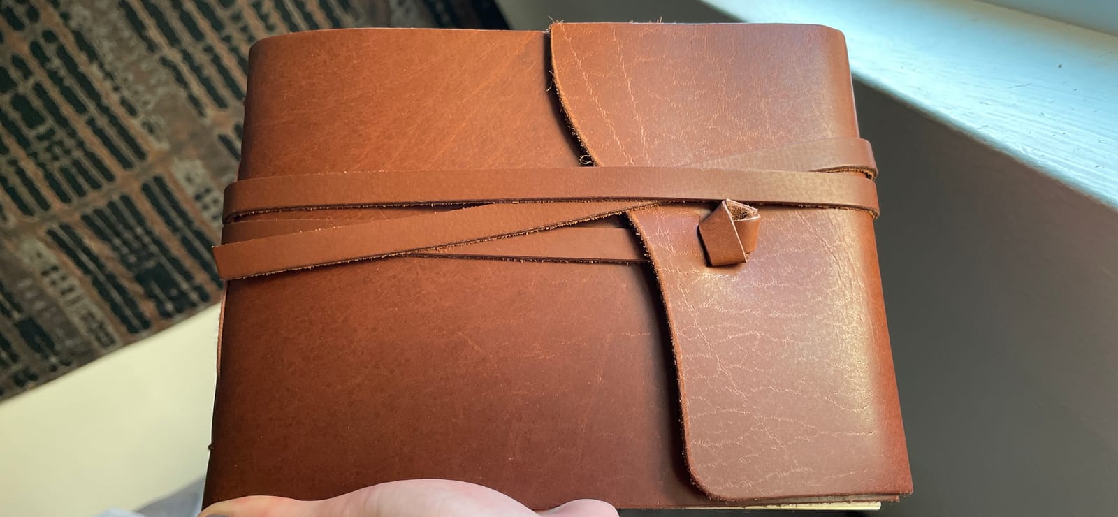 Rustic Genuine Leather Scrapbook Photo Album with Gift Box - Scrapbook Style Pages - Holds 100 4x6 or 5x7 Photos - Memory Book customer photo 1