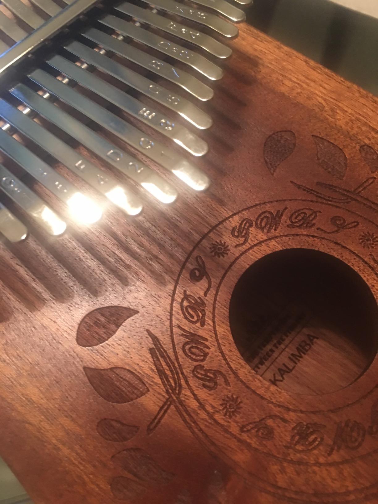 UNOKKI 17-Key Kalimba Thumb Piano - Portable Mahogany Percussion Mbira Instrument - Beginner Tuning Set, Music Instruments for Kids Gifts - Dark Brown customer photo 2