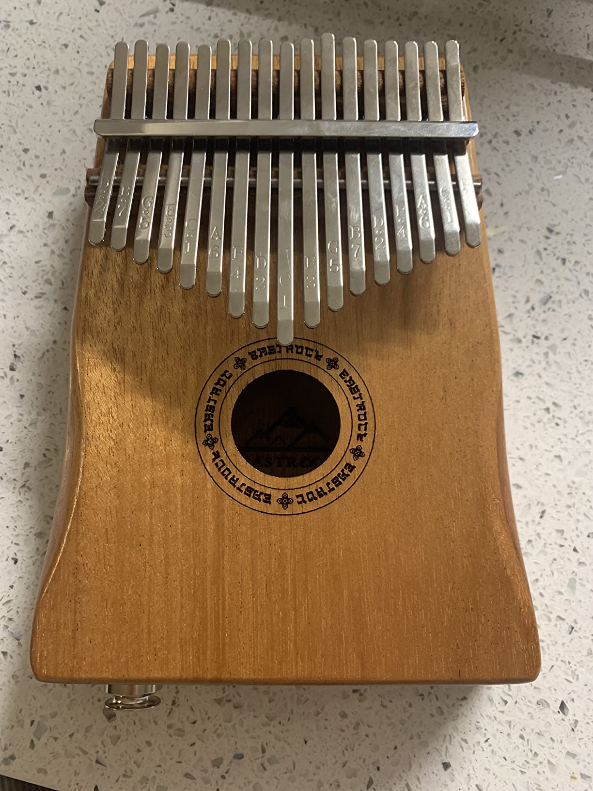 EASTROCK 17 Key Electric Kalimba Built-in Pickup Mahogany Hand Rest EQ customer photo 2