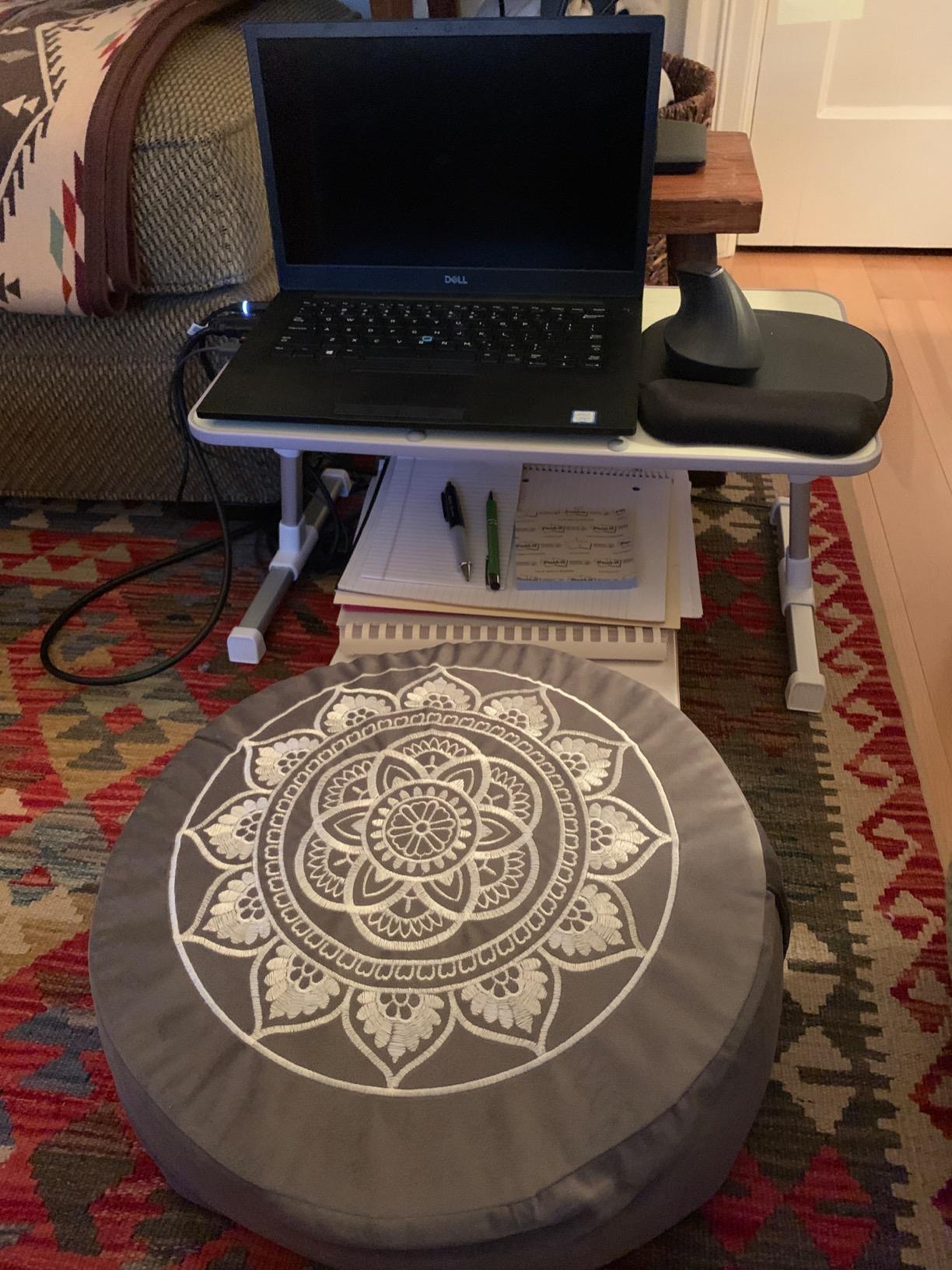 Florensi Meditation Cushion Velvet Floor Pillow with Buckwheat Fill customer photo 2