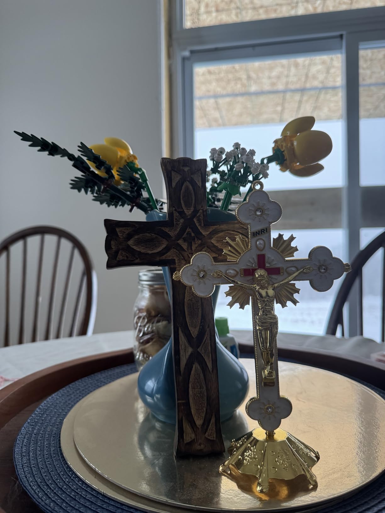 NIRMAN Handmade Wooden Wall Cross Church Home Room Décor customer photo 2
