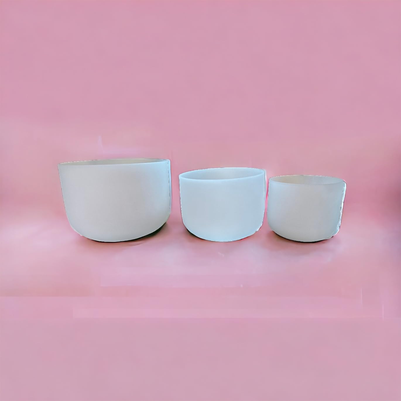 CVNC Crystal Singing bowl Set of 7 for Sound Healing White 7
