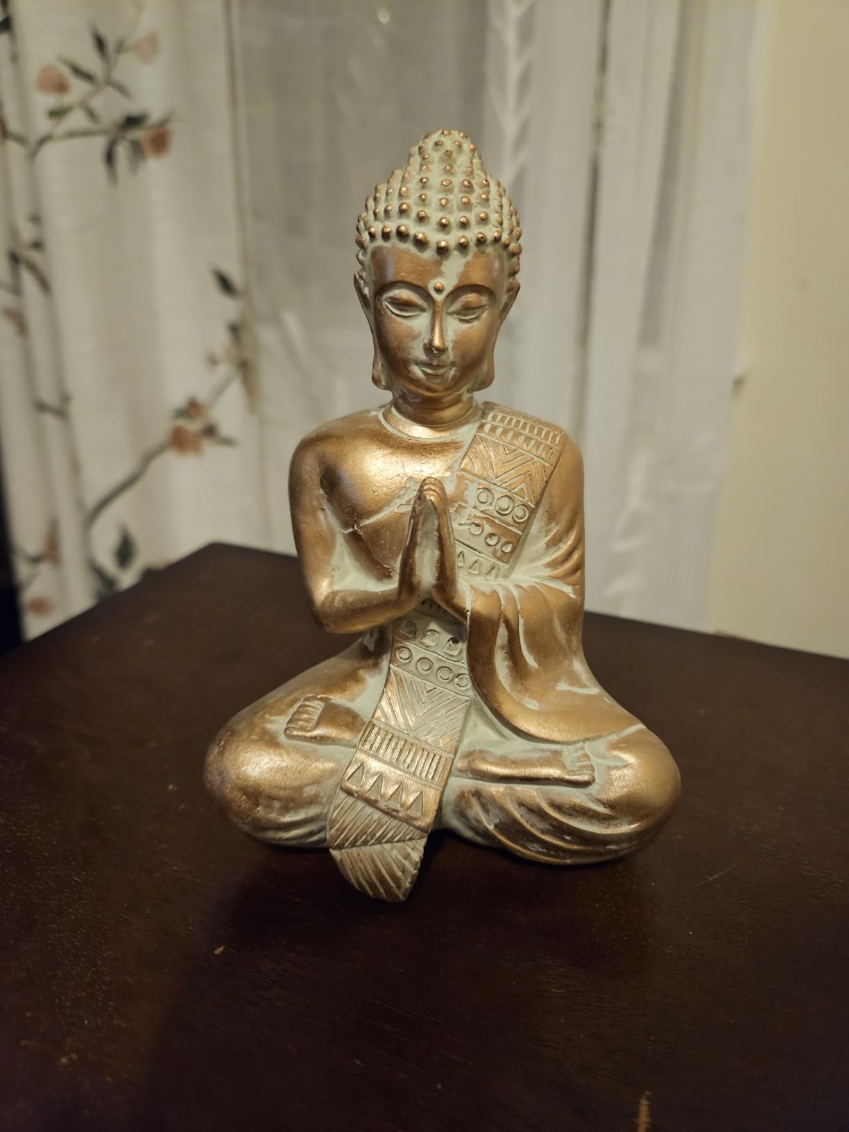 TERESA'S COLLECTIONS Buddha Statue Gold Resin 6.3